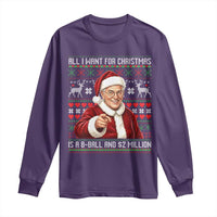 Funny Christmas Wish Billy Meme Long Sleeve Shirt A 8 Ball and 2 Million Dollars Baby Uncle Cosplay Santa - Wonder Print Shop