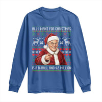 Funny Christmas Wish Billy Meme Long Sleeve Shirt A 8 Ball and 2 Million Dollars Baby Uncle Cosplay Santa - Wonder Print Shop