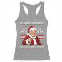 Funny Christmas Wish Billy Meme Racerback Tank Top A 8 Ball and 2 Million Dollars Baby Uncle Cosplay Santa - Wonder Print Shop