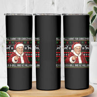 Funny Christmas Wish Billy Meme Skinny Tumbler A 8 Ball and 2 Million Dollars Baby Uncle Cosplay Santa - Wonder Print Shop
