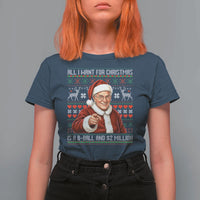 Funny Christmas Wish Billy Meme T Shirt For Women A 8 Ball and 2 Million Dollars Baby Uncle Cosplay Santa - Wonder Print Shop