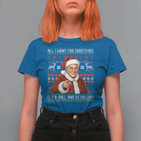 Funny Christmas Wish Billy Meme T Shirt For Women A 8 Ball and 2 Million Dollars Baby Uncle Cosplay Santa - Wonder Print Shop