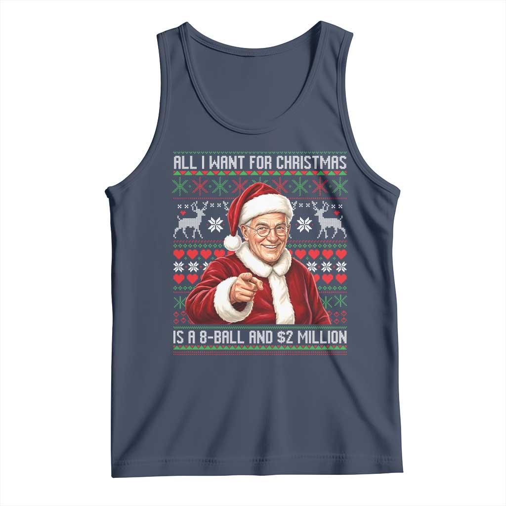 Funny Christmas Wish Billy Meme Tank Top A 8 Ball and 2 Million Dollars Baby Uncle Cosplay Santa - Wonder Print Shop