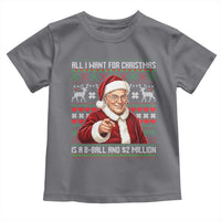 Funny Christmas Wish Billy Meme Toddler T Shirt A 8 Ball and 2 Million Dollars Baby Uncle Cosplay Santa - Wonder Print Shop