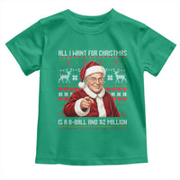 Funny Christmas Wish Billy Meme Toddler T Shirt A 8 Ball and 2 Million Dollars Baby Uncle Cosplay Santa - Wonder Print Shop