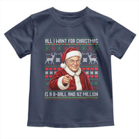 Funny Christmas Wish Billy Meme Toddler T Shirt A 8 Ball and 2 Million Dollars Baby Uncle Cosplay Santa - Wonder Print Shop