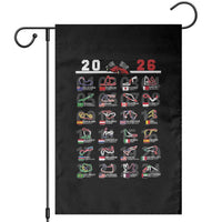 2026 Car Racing Circuit Garden Flag International Race Track Schedule Graphic with Flags - Wonder Print Shop