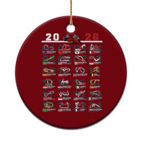 2026 Car Racing Circuit Ceramic Ornament International Race Track Schedule Graphic with Flags - Wonder Print Shop