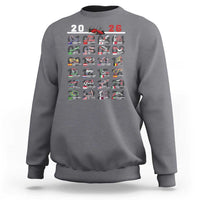 2026 Car Racing Circuit Sweatshirt International Race Track Schedule Graphic with Flags - Wonder Print Shop