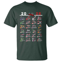 2026 Car Racing Circuit T Shirt International Race Track Schedule Graphic with Flags - Wonder Print Shop