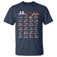 2026 Car Racing Circuit T Shirt International Race Track Schedule Graphic with Flags - Wonder Print Shop