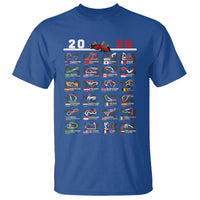 2026 Car Racing Circuit T Shirt International Race Track Schedule Graphic with Flags - Wonder Print Shop