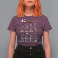 2026 Car Racing Circuit T Shirt For Women International Race Track Schedule Graphic with Flags - Wonder Print Shop