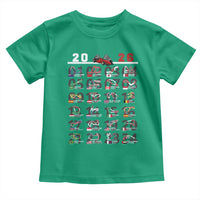 2026 Car Racing Circuit Toddler T Shirt International Race Track Schedule Graphic with Flags - Wonder Print Shop