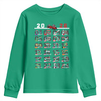 2026 Car Racing Circuit Youth Sweatshirt International Race Track Schedule Graphic with Flags - Wonder Print Shop