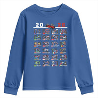 2026 Car Racing Circuit Youth Sweatshirt International Race Track Schedule Graphic with Flags - Wonder Print Shop