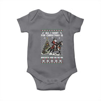 Funny Western Christmas Cowboy Santa Baby Onesie All I Want for Christmas Is Biscuits and Ho Ho Ho - Wonder Print Shop