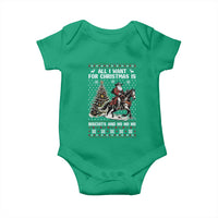 Funny Western Christmas Cowboy Santa Baby Onesie All I Want for Christmas Is Biscuits and Ho Ho Ho - Wonder Print Shop