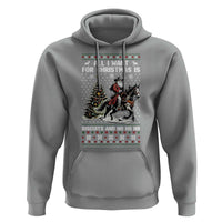 Funny Western Christmas Cowboy Santa Hoodie All I Want for Christmas Is Biscuits and Ho Ho Ho - Wonder Print Shop