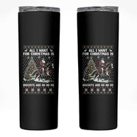 Funny Western Christmas Cowboy Santa Skinny Tumbler All I Want for Christmas Is Biscuits and Ho Ho Ho - Wonder Print Shop