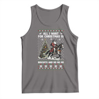 Funny Western Christmas Cowboy Santa Tank Top All I Want for Christmas Is Biscuits and Ho Ho Ho - Wonder Print Shop