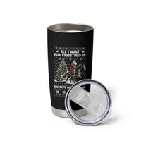 Funny Western Christmas Cowboy Santa Tumbler Cup All I Want for Christmas Is Biscuits and Ho Ho Ho - Wonder Print Shop