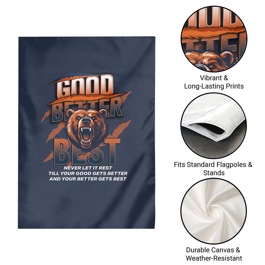 Good Better Best Motivational Fierce Graphic Garden Flag - Wonder Print Shop