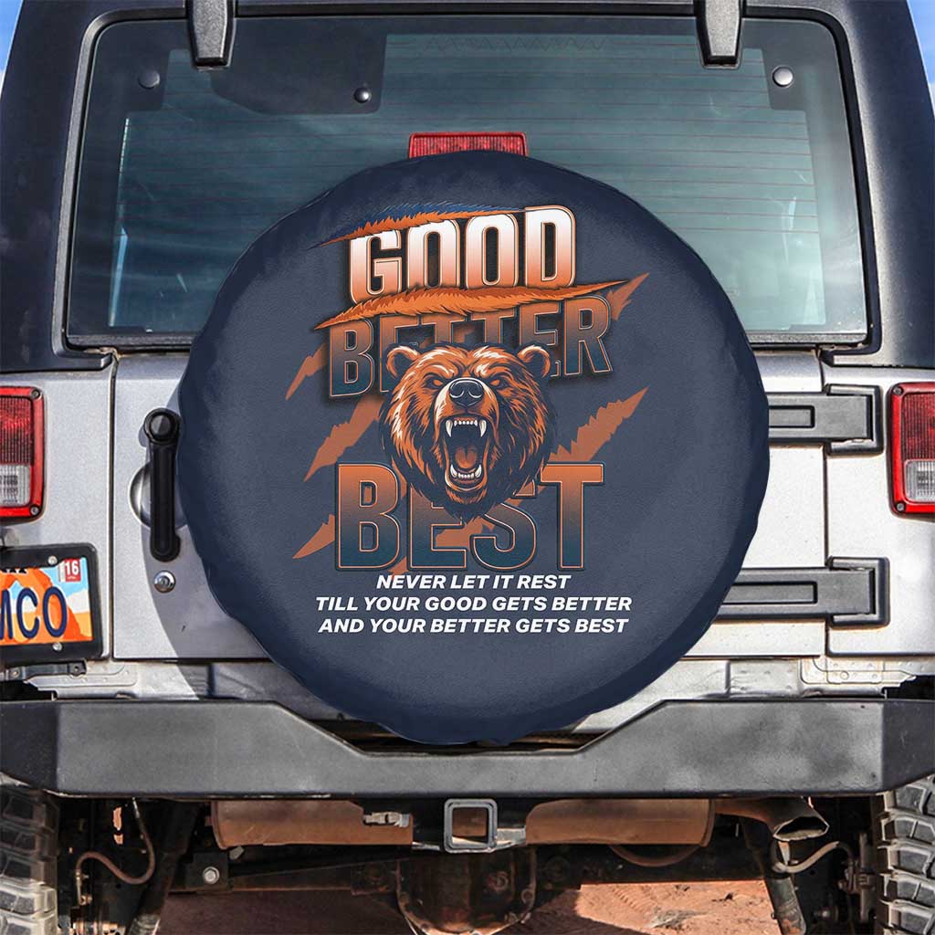 Good Better Best Motivational Fierce Graphic Spare Tire Cover - Wonder Print Shop