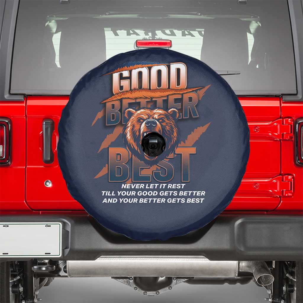 Good Better Best Motivational Fierce Graphic Spare Tire Cover - Wonder Print Shop