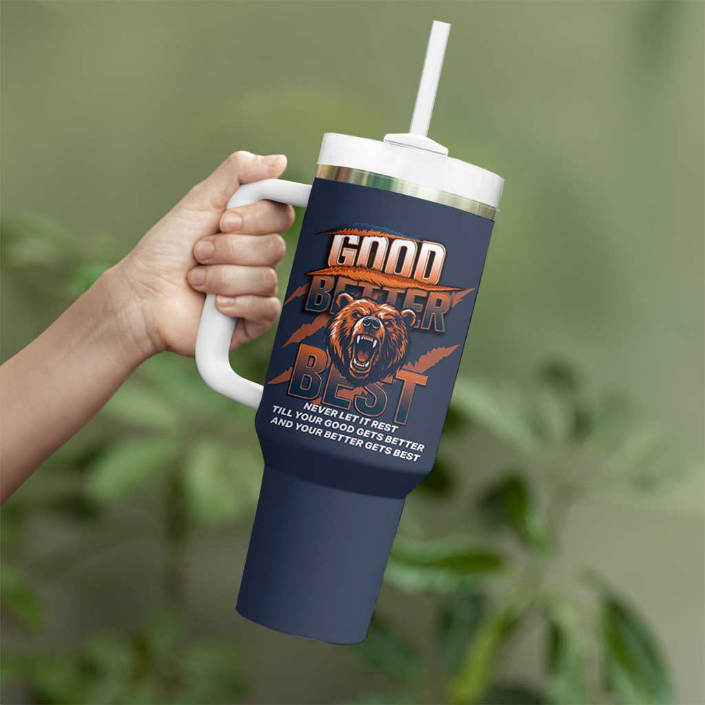 Good Better Best Motivational Fierce Graphic Tumbler With Handle - Wonder Print Shop