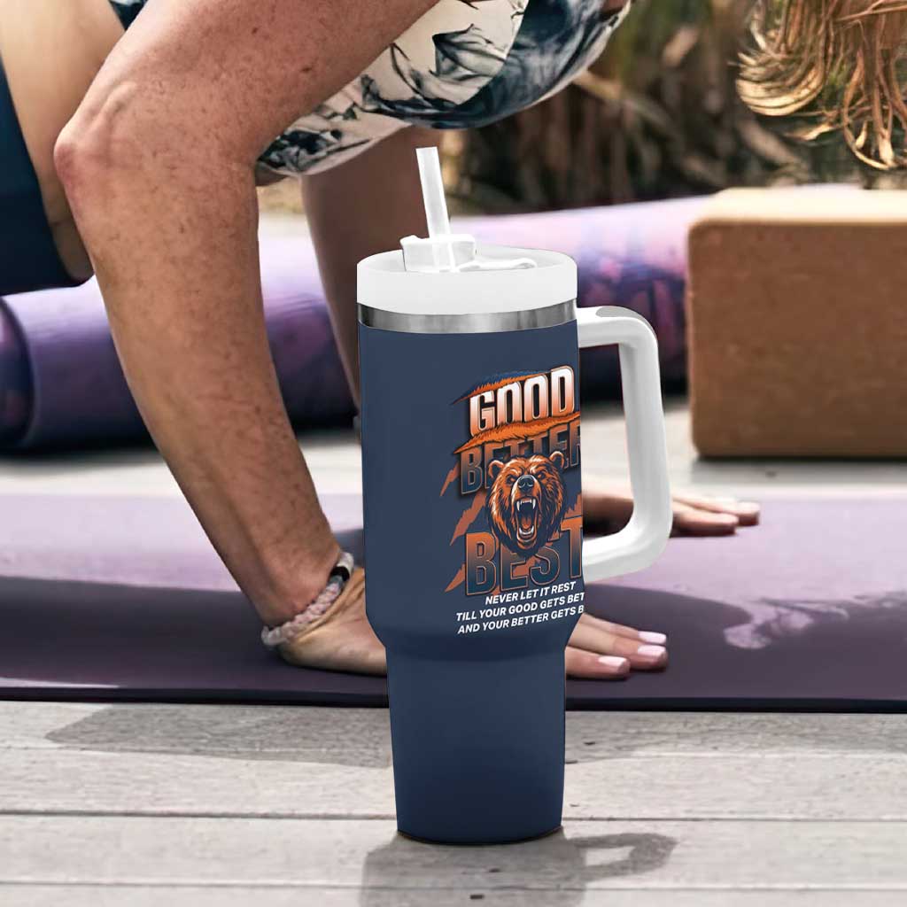 Good Better Best Motivational Fierce Graphic Tumbler With Handle - Wonder Print Shop