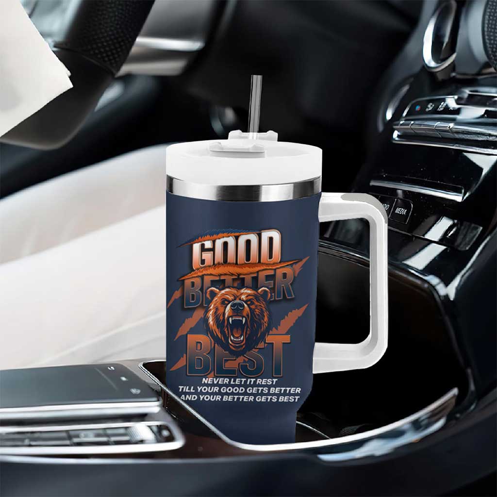 Good Better Best Motivational Fierce Graphic Tumbler With Handle - Wonder Print Shop