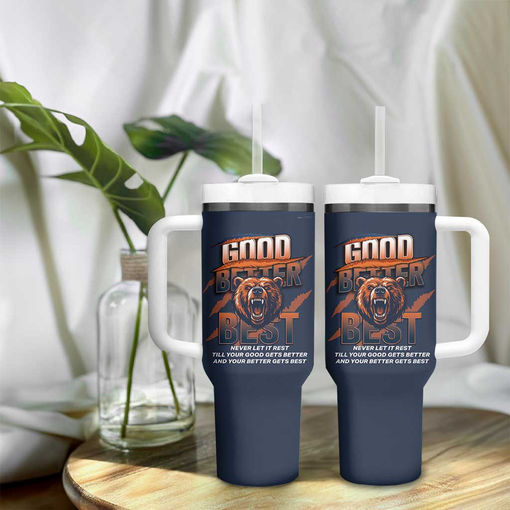 Good Better Best Motivational Fierce Graphic Tumbler With Handle - Wonder Print Shop