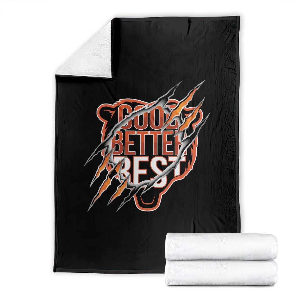Good Better Best Graphic Throw Blanket Motivational Football Fans - Wonder Print Shop