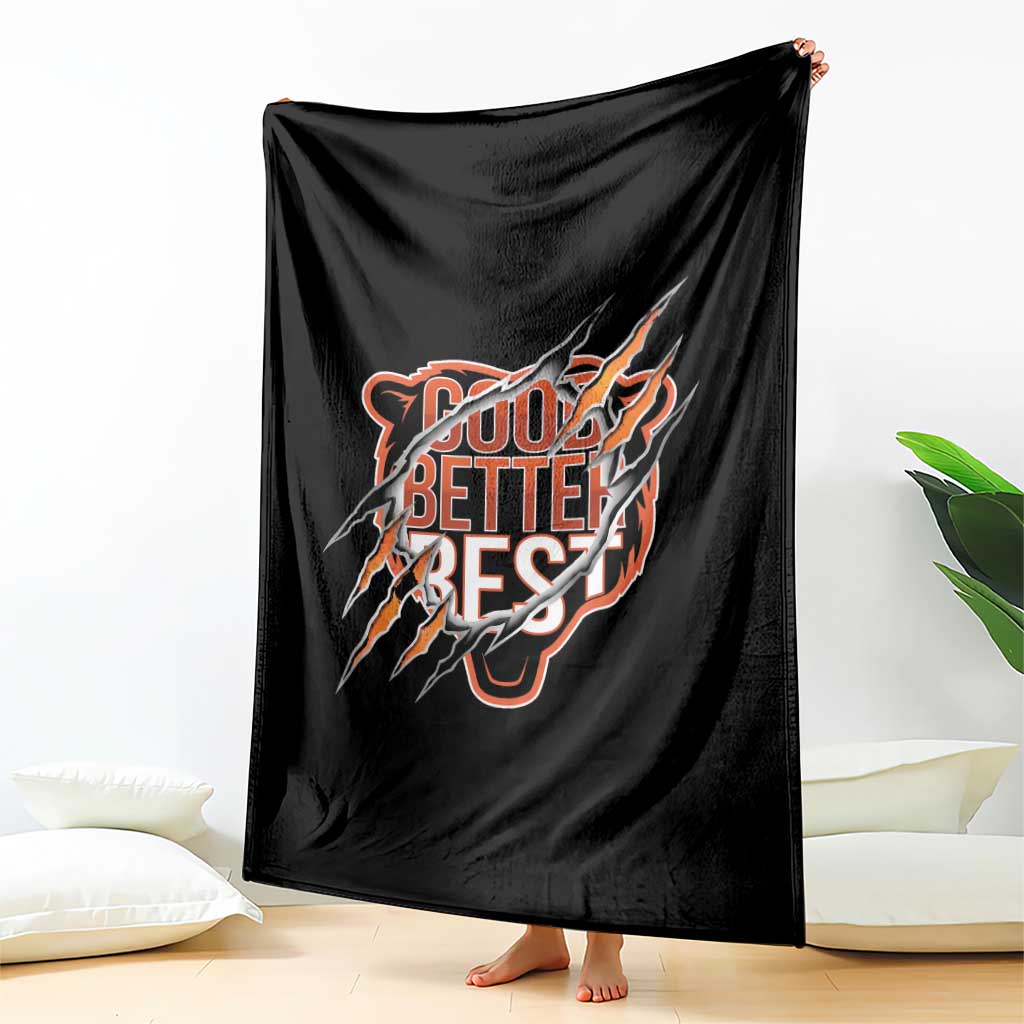Good Better Best Graphic Throw Blanket Motivational Football Fans - Wonder Print Shop