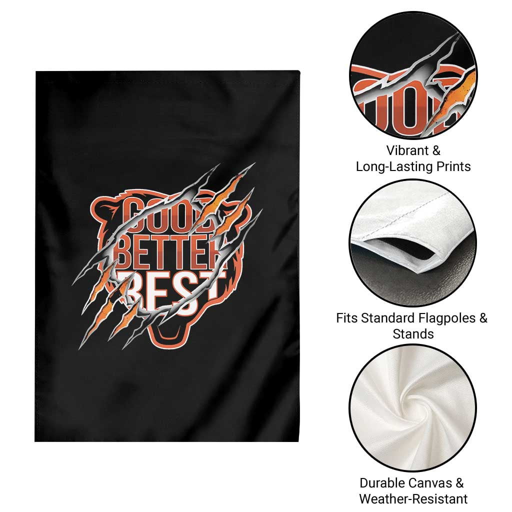 Good Better Best Graphic Garden Flag Motivational Football Fans - Wonder Print Shop