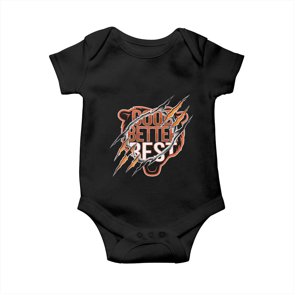 Good Better Best Graphic Baby Onesie Motivational Football Fans - Wonder Print Shop
