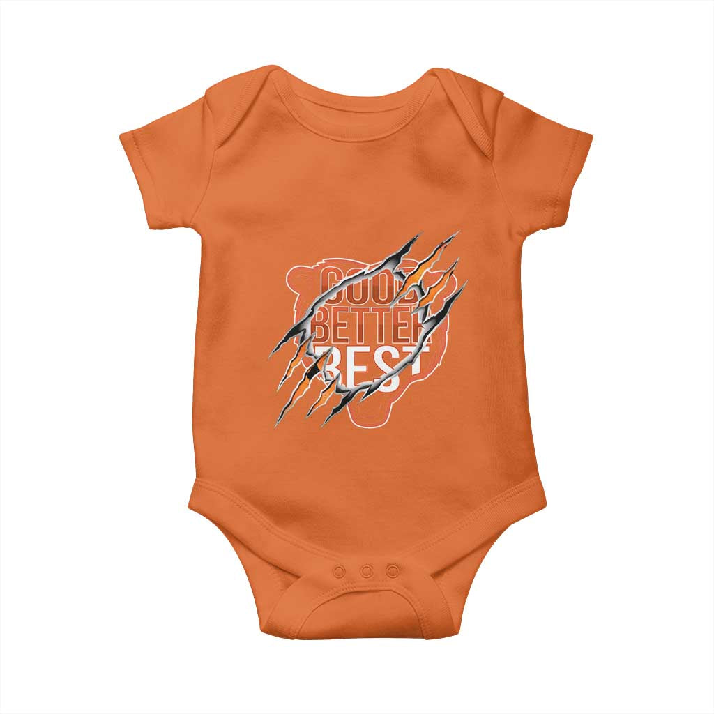 Good Better Best Graphic Baby Onesie Motivational Football Fans - Wonder Print Shop
