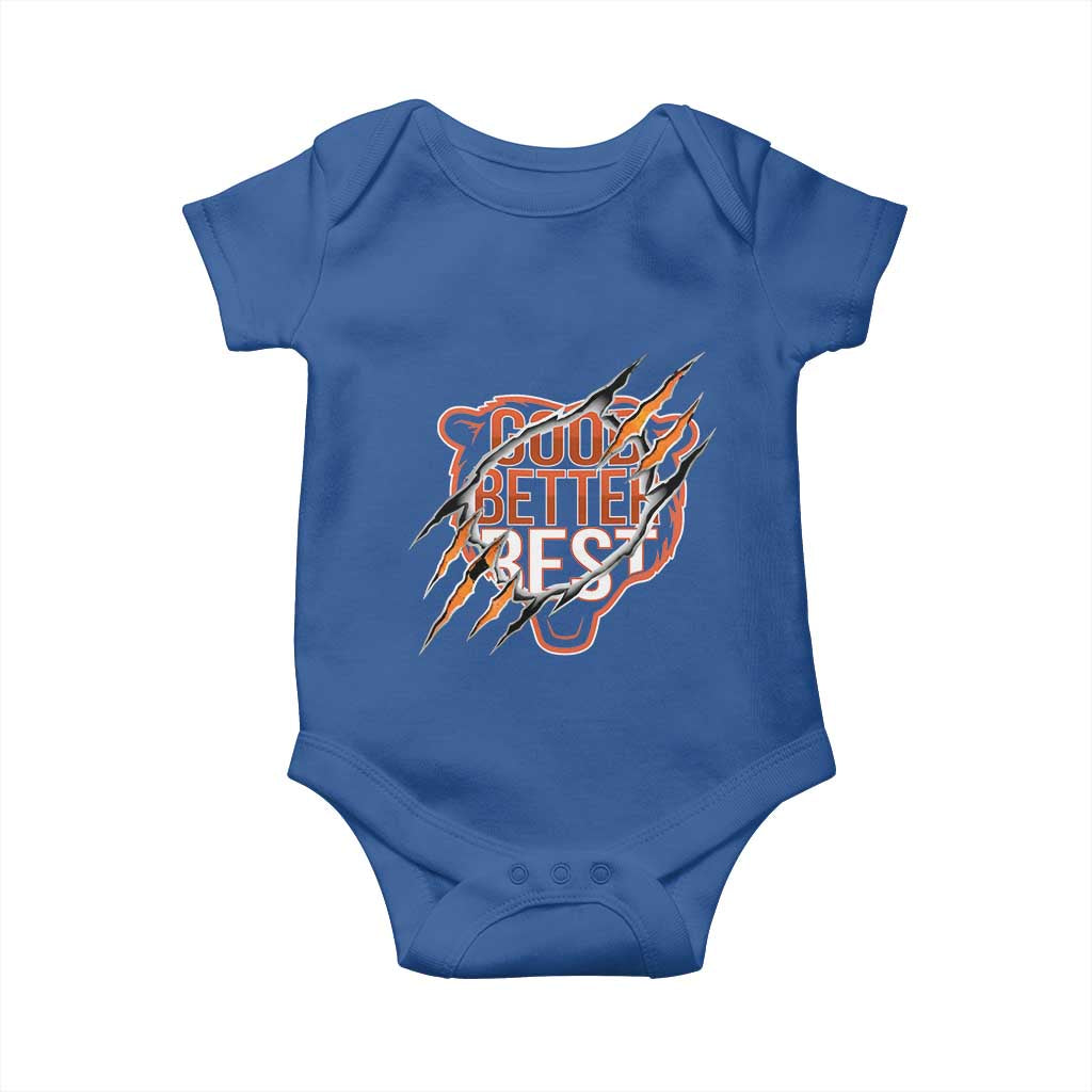 Good Better Best Graphic Baby Onesie Motivational Football Fans - Wonder Print Shop