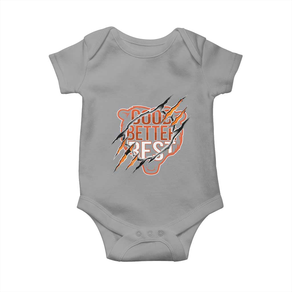 Good Better Best Graphic Baby Onesie Motivational Football Fans - Wonder Print Shop