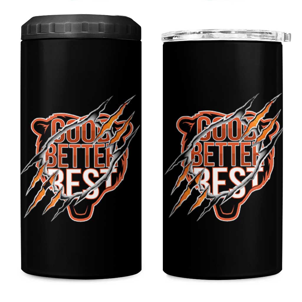 Good Better Best Graphic 4 in 1 Can Cooler Tumbler Motivational Football Fans - Wonder Print Shop