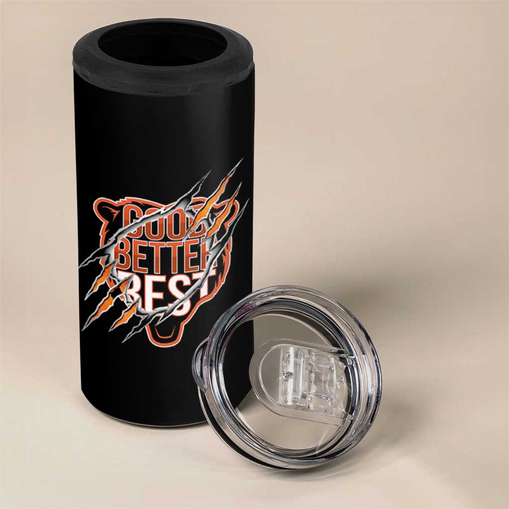 Good Better Best Graphic 4 in 1 Can Cooler Tumbler Motivational Football Fans - Wonder Print Shop