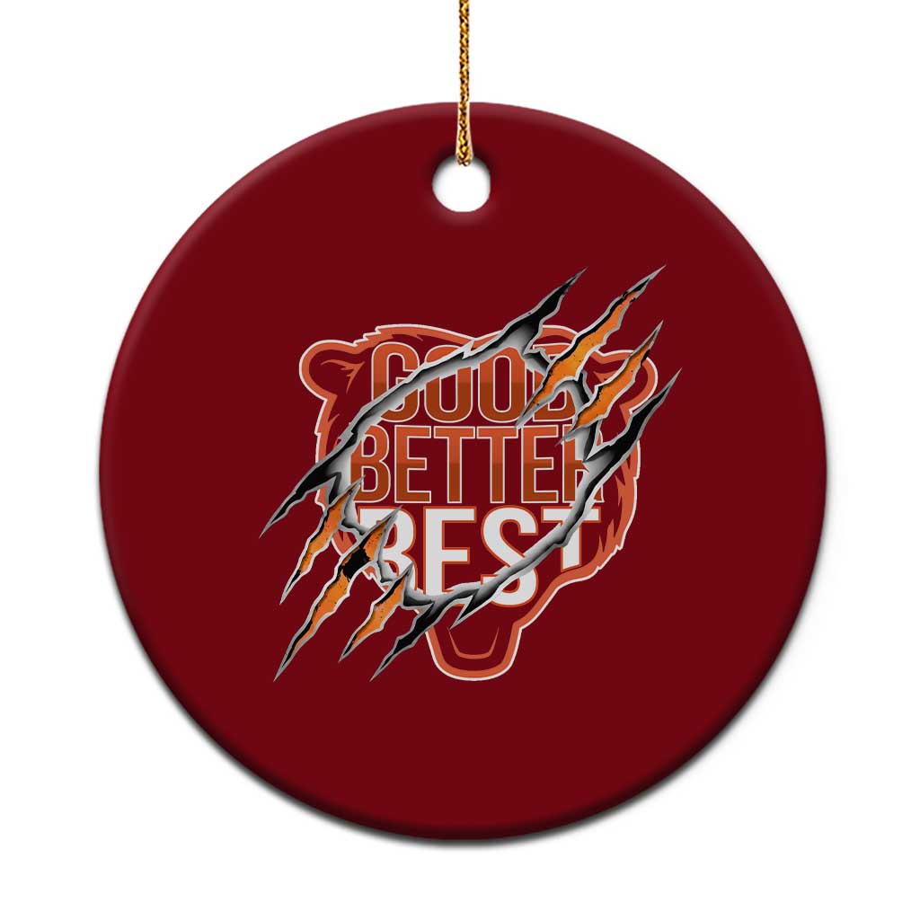 Good Better Best Graphic Ceramic Ornament Motivational Football Fans - Wonder Print Shop