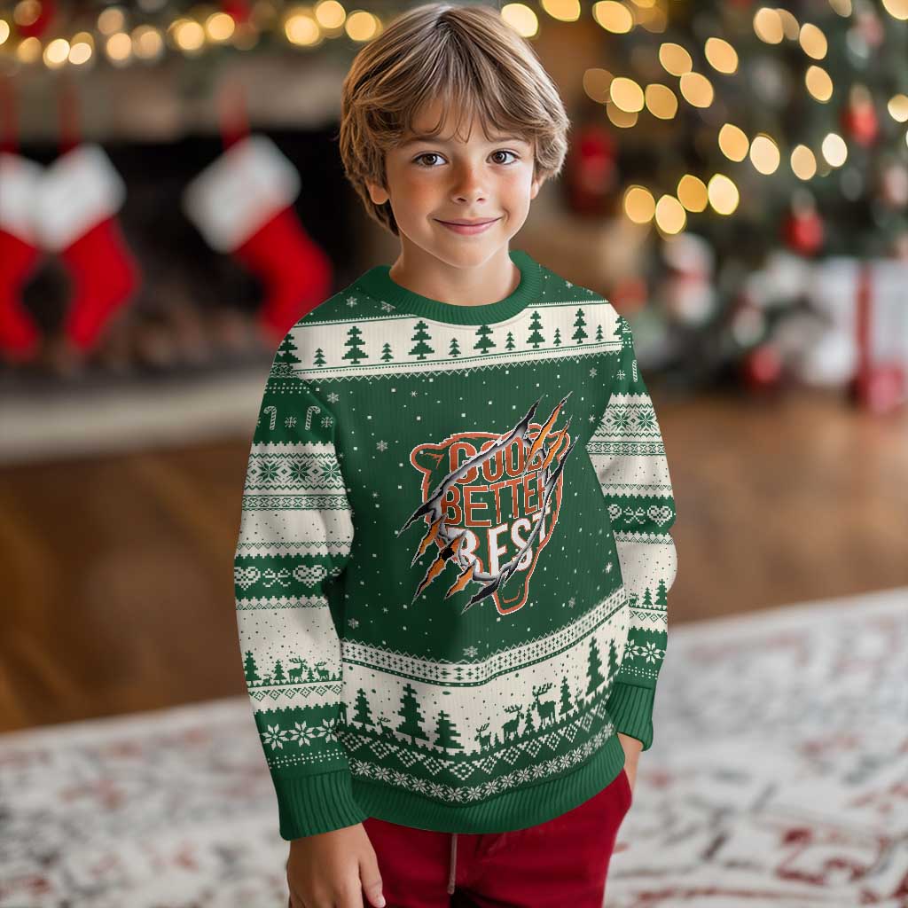 Good Better Best Graphic Ugly Christmas Sweater Motivational Football Fans - Wonder Print Shop