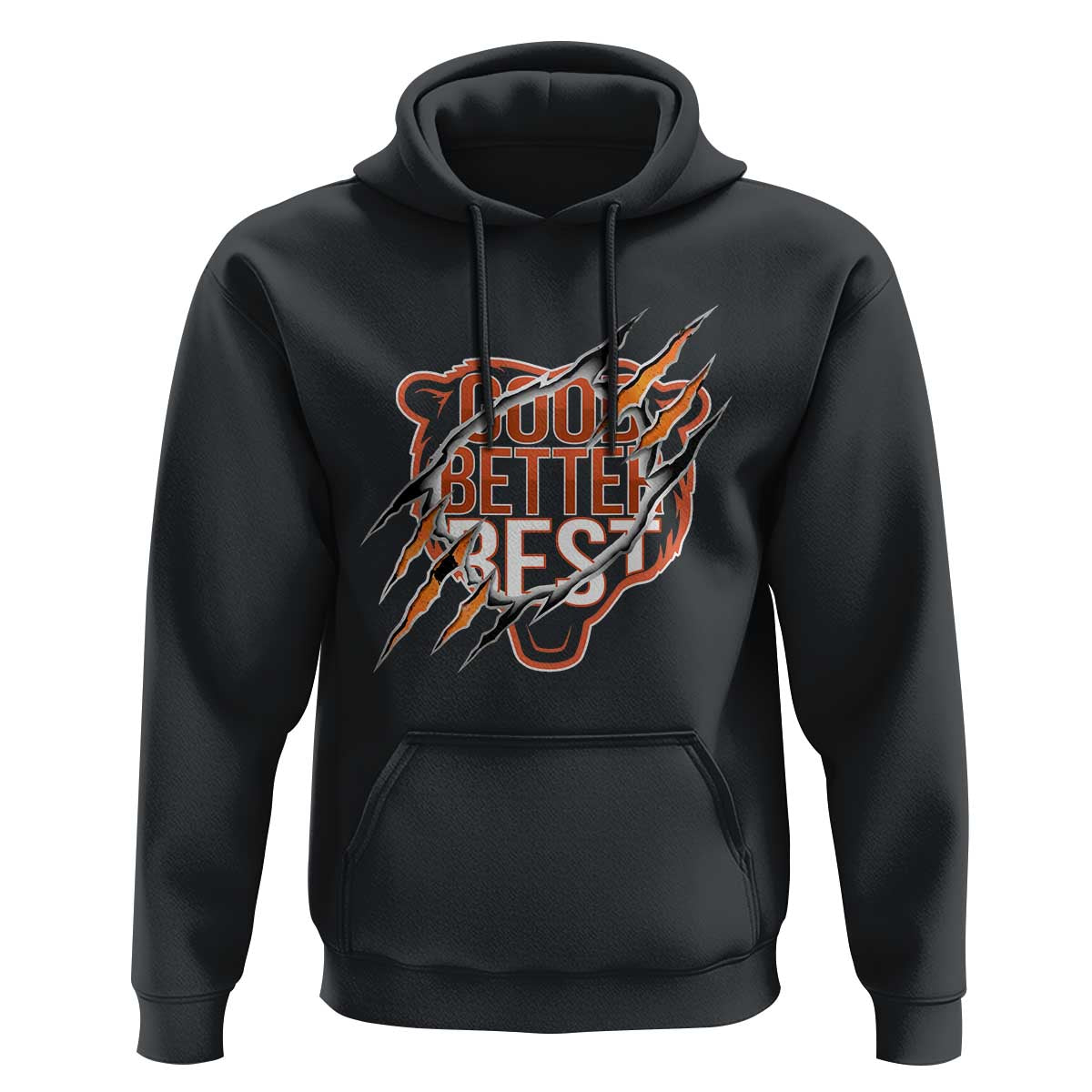 Good Better Best Graphic Hoodie Motivational Football Fans - Wonder Print Shop