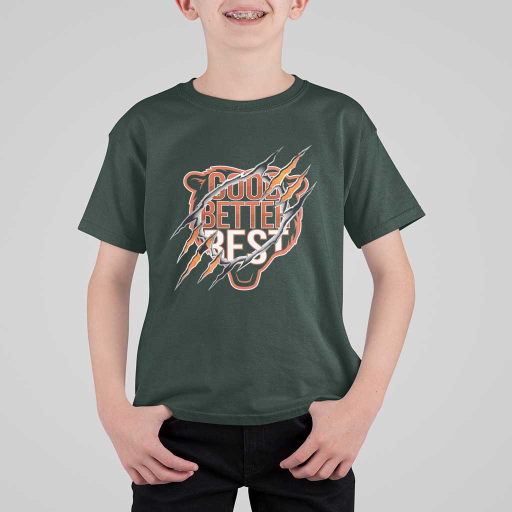 Good Better Best Graphic T Shirt For Kid Motivational Football Fans - Wonder Print Shop