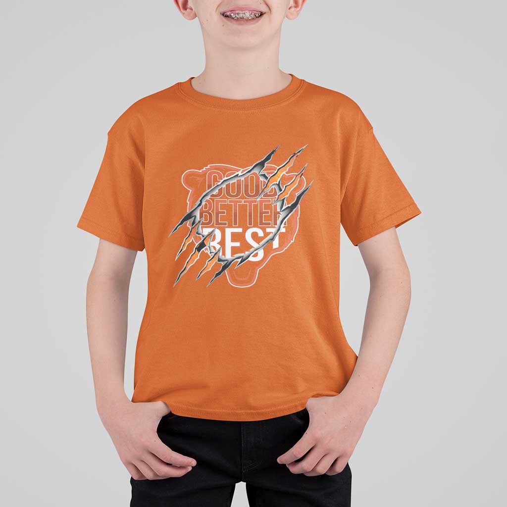 Good Better Best Graphic T Shirt For Kid Motivational Football Fans - Wonder Print Shop