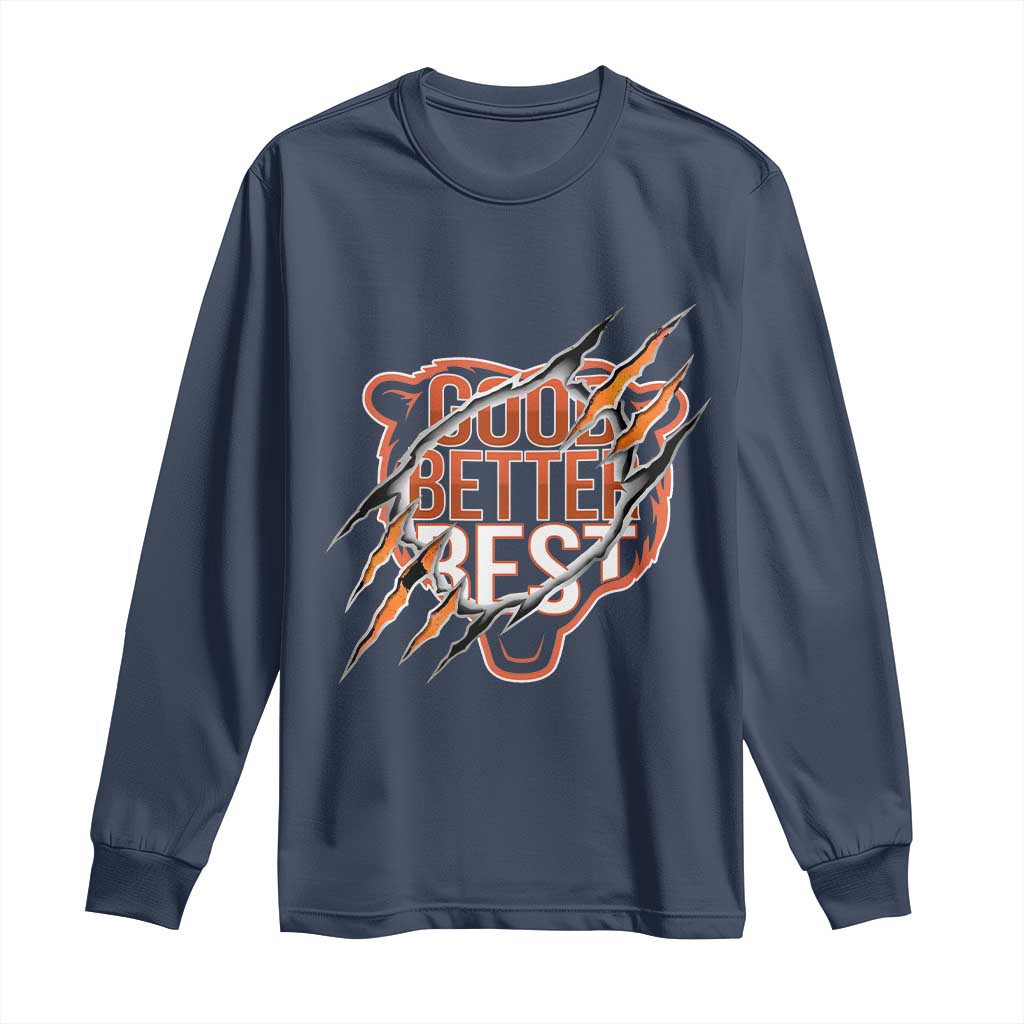 Good Better Best Graphic Long Sleeve Shirt Motivational Football Fans - Wonder Print Shop