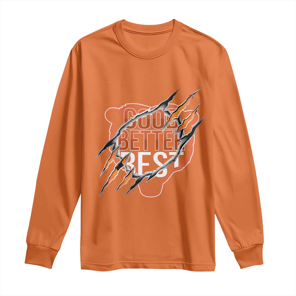 Good Better Best Graphic Long Sleeve Shirt Motivational Football Fans - Wonder Print Shop