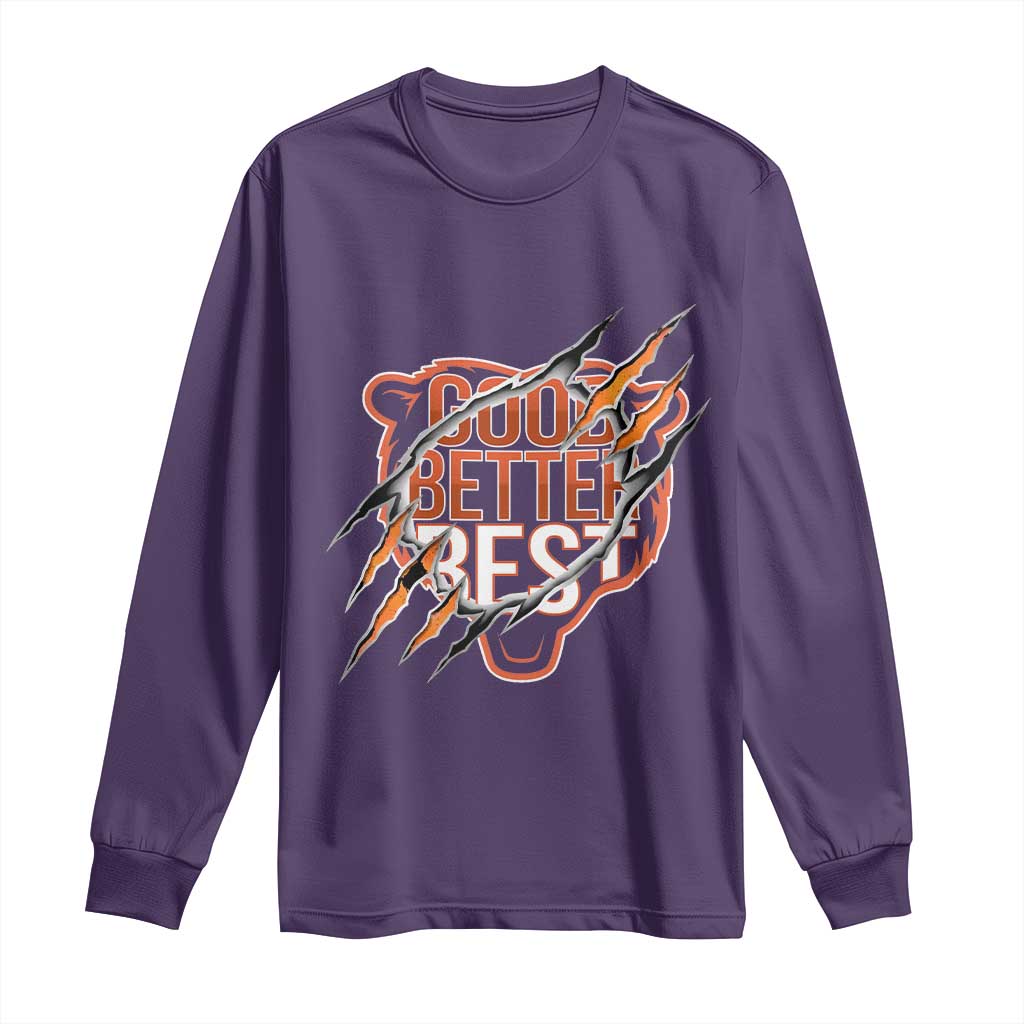 Good Better Best Graphic Long Sleeve Shirt Motivational Football Fans - Wonder Print Shop
